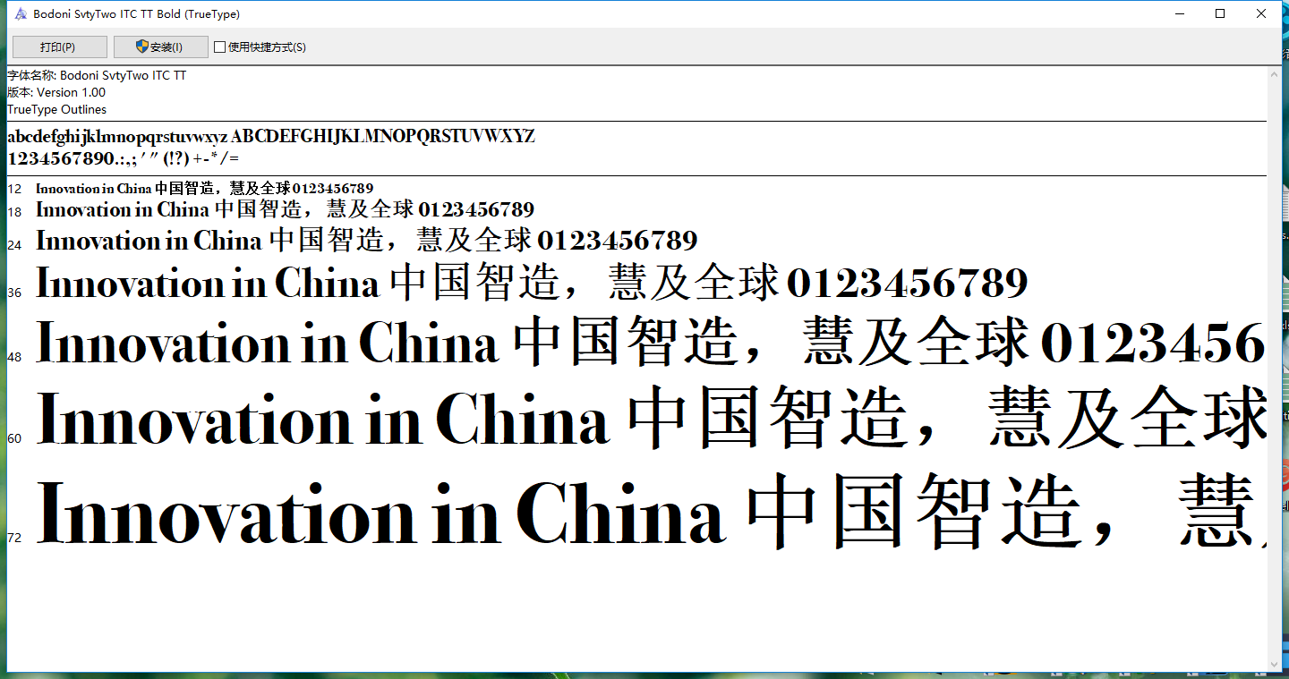 一款粗体英文字体Bodoni SvtyTwo ITC TT Bold.png